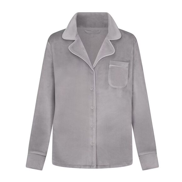 Skims Velour Sleep Top - Smoke - 4x - Picture 2 of 10